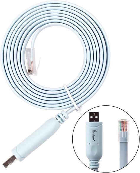 Buy Asunflower 6Ft Ftdi USB to Serial Rs232 Console Rollover Cable for ...