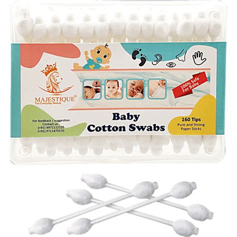 Buy Majestique Cotton Swab - FC91, 100% Paper Soft & Gentle Tip, Ideal ...