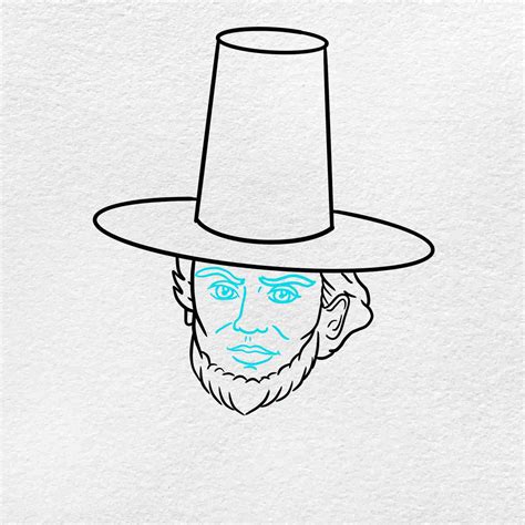 Abraham Lincoln With Hat Drawing
