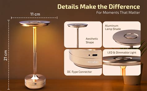 Rosha Zenith Wireless Aluminium LED Table Lamps with Modern Cool ...