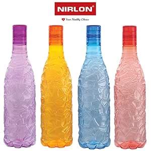 Buy NIRLON Thunder Plastic Water Bottle, 1000ml, Set of 4 Online at Low ...
