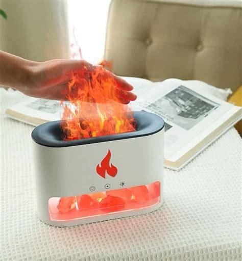 Dherik Tradworld Aroma Diffuser with Flame Effect, 250 ml Flame ...