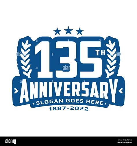 135 years anniversary logo design template. 135th anniversary ...