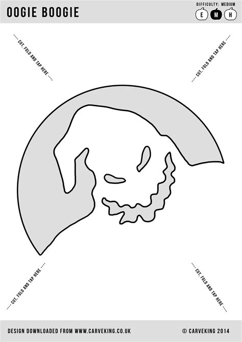 Oogie Boogie Pumpkin Stencil Printable - Educational Printable Worksheets