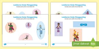 Koleksi BBM Lembaran Aktiviti Prasekolah Tema Adiwira