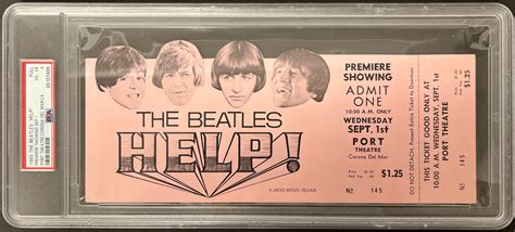Lot Detail - The Beatles: Large Full 1965 Premiere Showing Ticket for ...