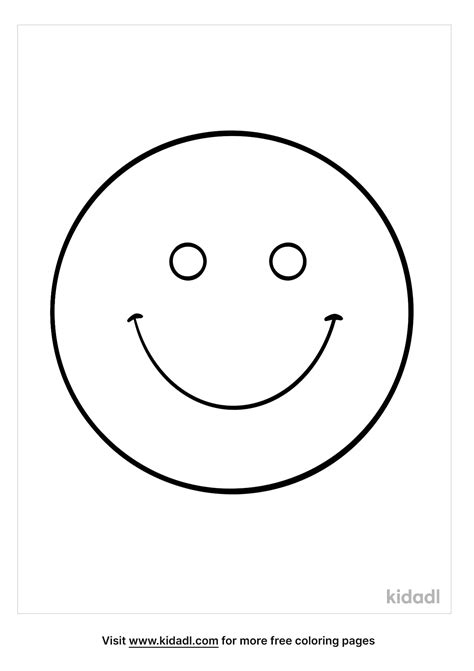 Big Happy Face Coloring Page Printable