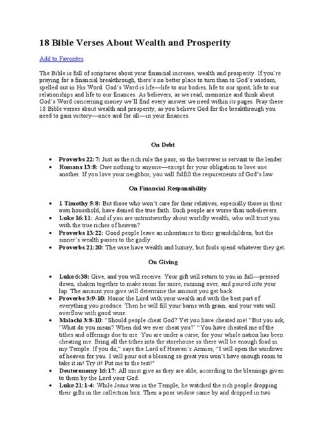 18 Bible Verses About Wealth and Prosperity | PDF | Book Of Proverbs ...