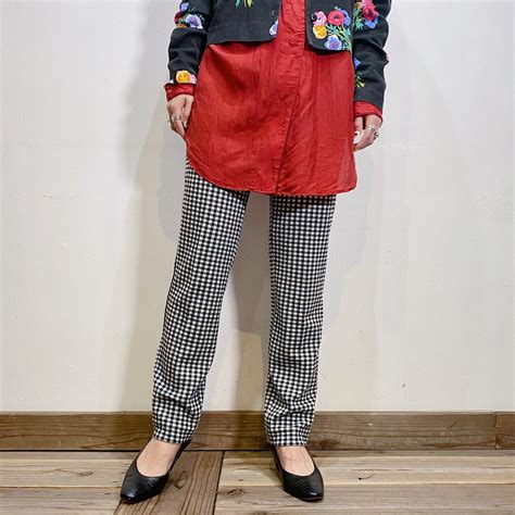 Black and white gingham check pants | LEMON