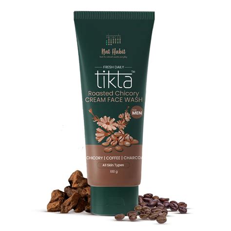 Nat Habit Roasted Chicory Cream Face Wash for Men with Activated ...