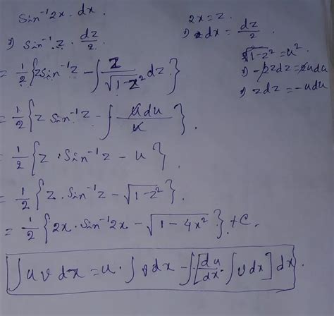 integration of sin inverse (2x) dx. - Brainly.in
