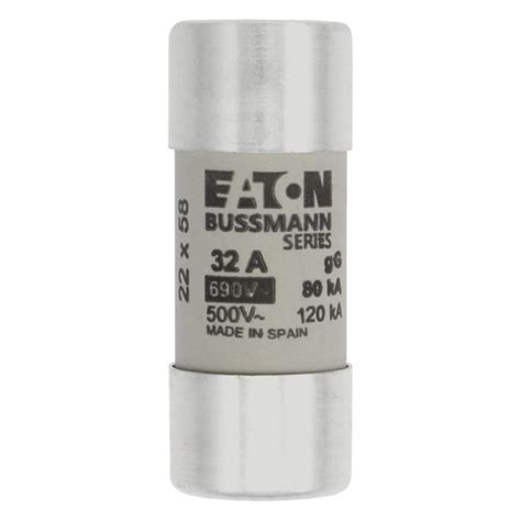 C22G32 Eaton | Eaton 32A Ceramic Cartridge Fuse, 22 x 58mm | 703-8462P | RS