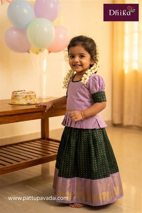 Traditional South Indian Birthday Dress for Kids (1–12 Years)