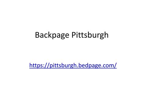 PPT - Backpage Pittsburgh PowerPoint Presentation, free download - ID ...
