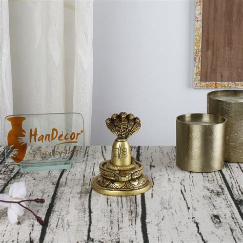 Buy Premium Brass Shivling with Sheshnaag Brass Showpiece Online at ...