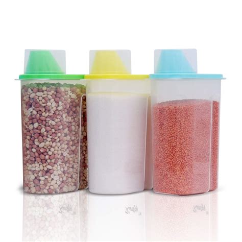 Buy TradeVast 2.5L Plastic Food Grain Plastic Candy Storage Box Kitchen ...