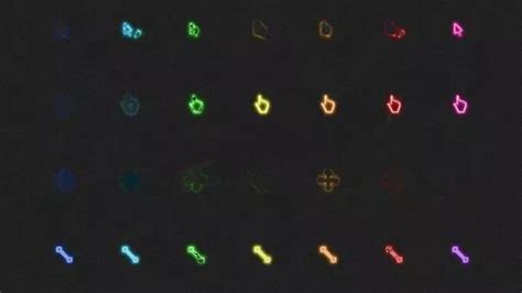 Mouse cursor Neon Rainbow for Windows