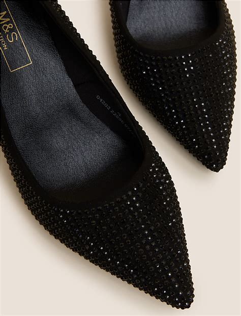 Buy Sparkle Stiletto Heel Pointed Court Shoes at Marks & Spencer