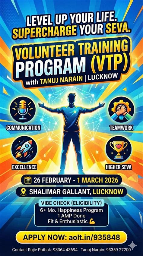 PAN INDIA VTP at Lucknow with Tanuj Narain, E-1302, Shalimar Gallant ...