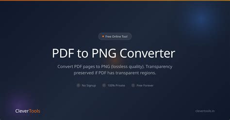 PDF to PNG Converter - Free, Lossless Quality | CleverTools