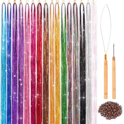 Amazon.com : Hair Tinsel - 26 Inch, 2400 Strands Sparkling Glitter Hair ...