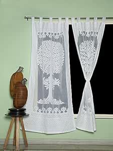 Buy Ruma Devi Private Limited Applique Handmade Curtains for Door or ...
