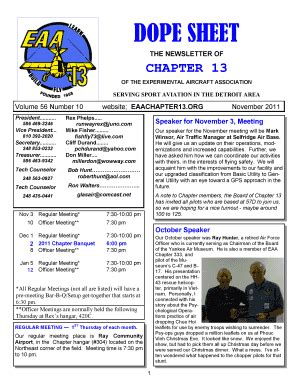 Fillable Online DOPE SHEET - eaachapter13.org Fax Email Print - pdfFiller