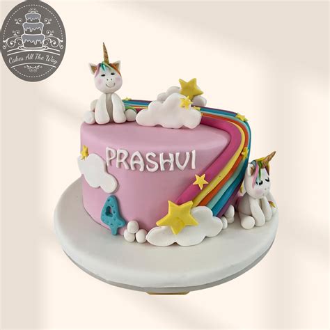 Rainbow Drapes Unicorn Theme Cake – Cakes All The Way