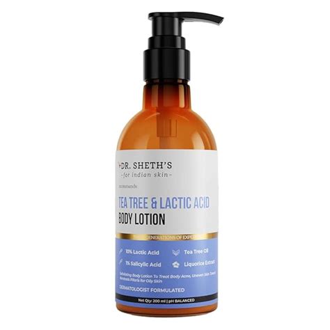 Buy Dr. Sheth's Tea Tree & Lactic Acid Body Lotion With 1% Salicylic ...
