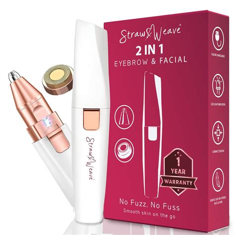STRAW&WEAVE Facial Hair Removal Machine|Eyebrow Trimmer & Epilator ...