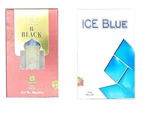Raviour Lifestyle B Black and Ice Blue Long Lasting Attar Combo Each ...