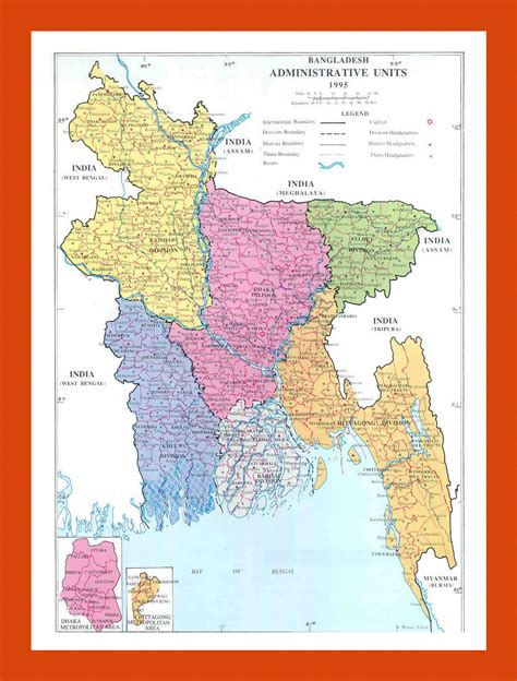 Administrative map of Bangladesh | Maps of Bangladesh | Maps of Asia | GIF map | Maps of the ...