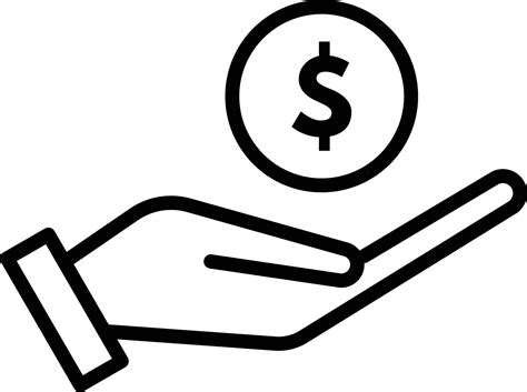 hand holding dollar icon . save money icon . salary money icon ...
