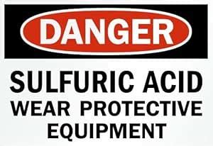 Danger sulfuric acid wear protective equipment signage, PVC Waterproof ...