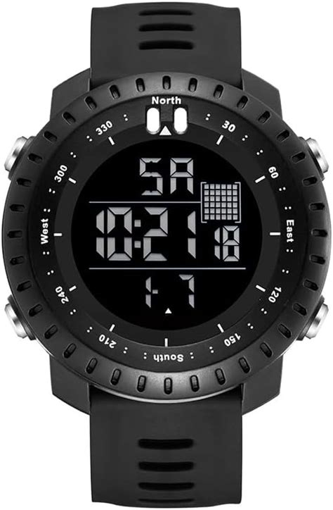 Buy Angstrom Black Dial & Black Strap 5ATM Waterproof Digital Watch for ...