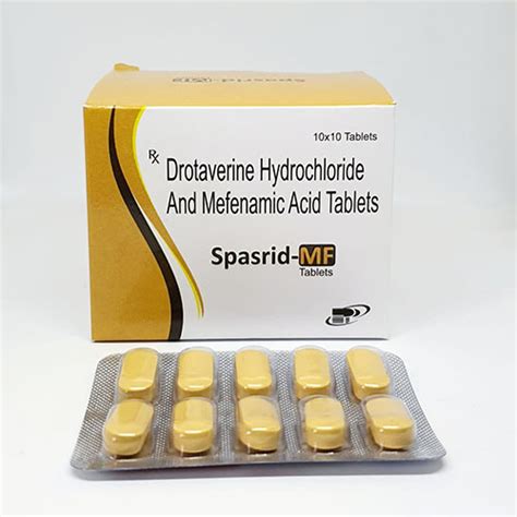 Spasrid MF - Drotaverine Hydrochloride & Mefenamic Acid Tablets - Pride ...