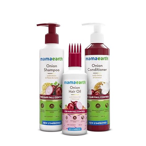 Mamaearth Anti Hair Fall Spa Range Hair Care Set: Onion Shampoo 250 ml ...
