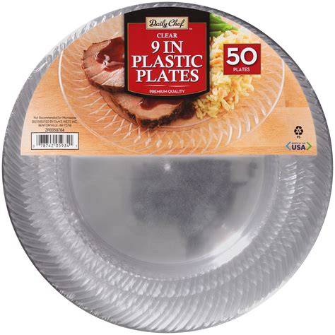 Daily Chef Clear 9" Plastic Plates (50 ct.) - Sam's Club | Bulk paper ...