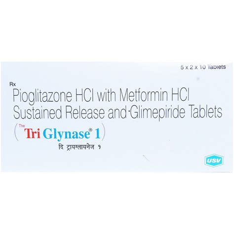 Tri Glynase 1 Tablet | Uses, Side Effects, Price | Apollo Pharmacy
