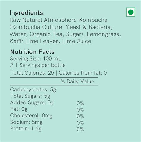 Order Exotic Lime Kombucha, Probiotic Drink Online - Atmosphere ...