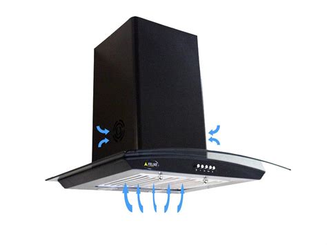 Buy Felixe Glass Kitchen Chimney - (CG Noir) 60 cm (2 Ft) with Curved ...