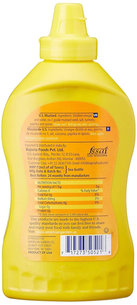 American Garden Mustard Squeezy 397g – Chennai Grocers- Everyday Gourmet