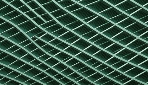 A close up of a shelf of metal grating with a green background ...