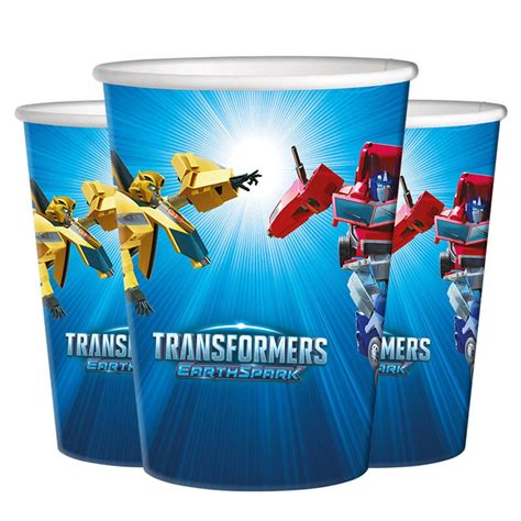 Transformers - Pappkopper 8 stk. | Bursdagskongen.com