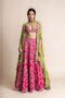 Fuchsia embroidered lehenga set-3 - Elan Store