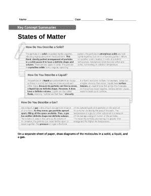 On a separate sheet of paper, draw diagrams of the molecules in a solid ...