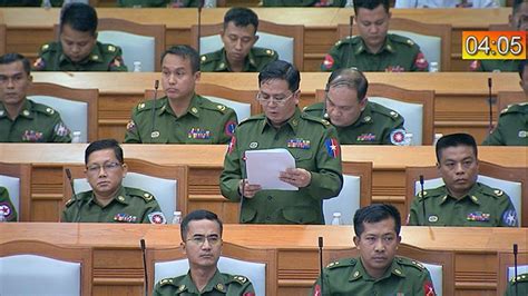 A session inside the Pyidaungsu Hluttaw in progress
