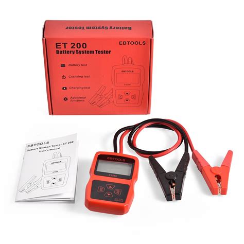 EBTOOLS Car Battery Tester 12V 100-2400 CCA 220AH Battery Digital ...