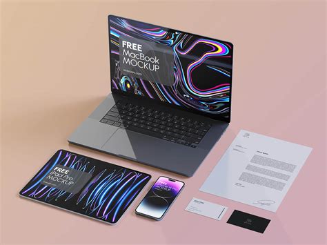 Apple Devices Responsive Website & Stationery 8K Mockup | Free PSD ...