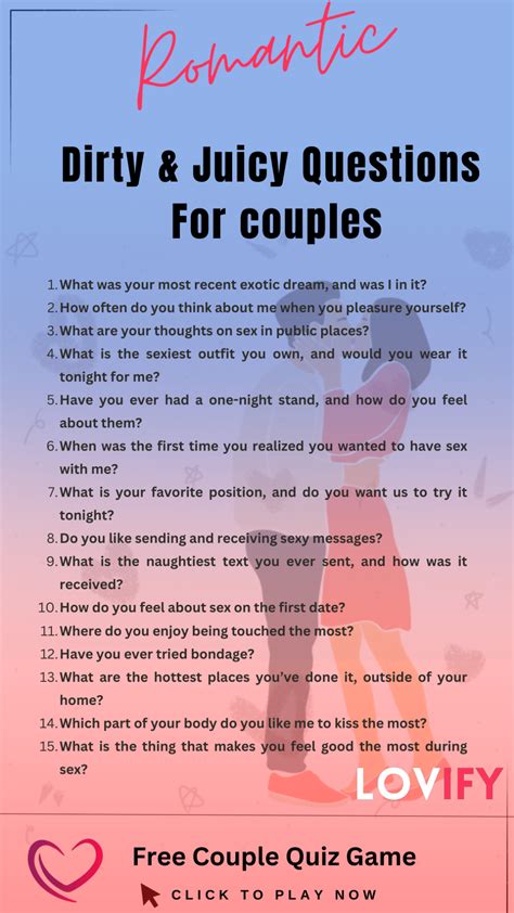 Juicy Questions For Couples at Joel Logan blog